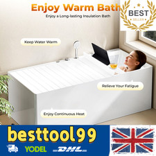 Foldable Bathtub Cover PVC Dust-proof and Keep Water Warm 5kg Load 170*75cm NEW