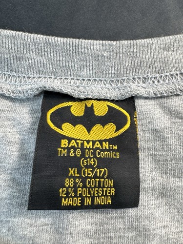 VINTAGE Batman Sweatshirt Size XL (15/17) Gray Long Sleeve Graphic Print NEW - Picture 6 of 6