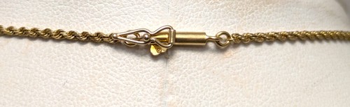 9-10K Gold Jade Buddha Rope Chain Necklace 18-1/2'' Long - Picture 6 of 8