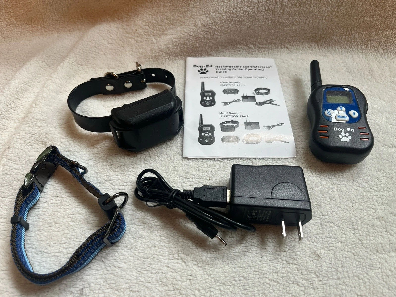 Dog Ed Dog Training Collar + Remote + Collars IS-PET755