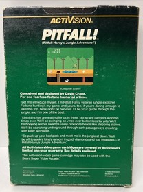 Pitfall Intelivision CIB Activision 1982 Manual Overlays Box - Tested