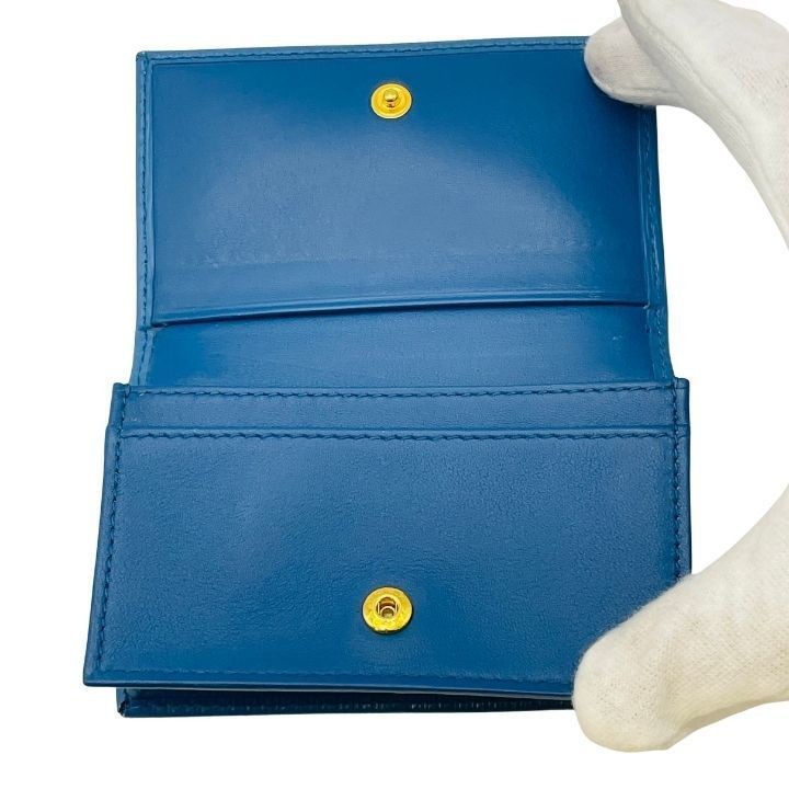 Prada Vitello Move Card Holder Cobalt Blue Leather Business Card Case thumbnail 6