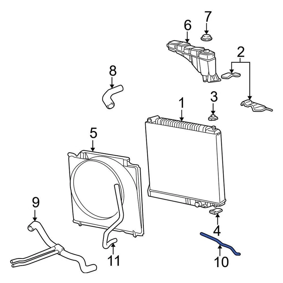 For Ford Excursion 2000-2005 Ford JL3Z8075C Engine Coolant Overflow Hose Foto 3 de 4