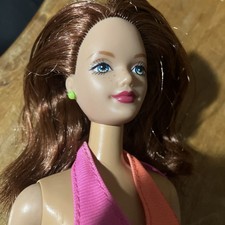 Vintage 1999 Hawaiian Fun Midge Barbie Doll, Red Hair, Swim Suit