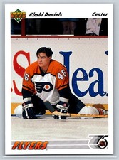1991-92 Upper Deck #492 Kimbi Daniels Philadelphia Flyers Rookie Hockey Card. rookie card picture
