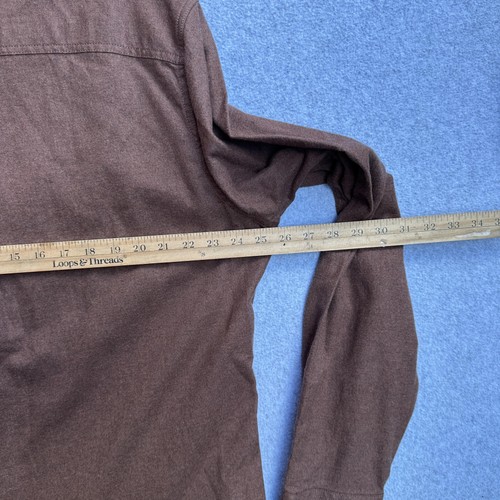 Eddie Bauer Shirt Mens XL Tall Brown Classic Fit Long Sleeve Button Down Pocket - Picture 9 of 10