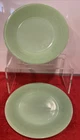 Jane Ray Fire King Jadeite Dinner 2 Plates 9" Ribbed 1951-1961