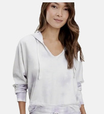 Splendid Lavender Tie Dye 2 Piece Hoodie Jogger Set V Neck Size Medium EUC