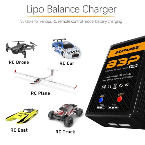 Lipo Charger 25W 2S 3S RC Balance Charger AC 7.4-11.1V LiPo Battery Charger U... - Picture 9 of 9