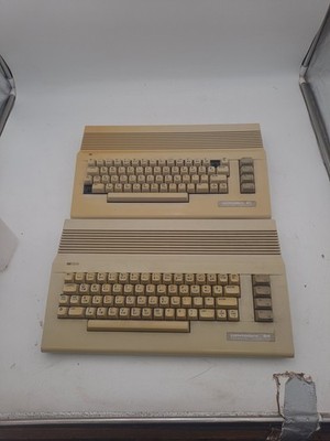 Lot 2 Commodore 64 C C64 Computer Consoles  Tested No Accessory see Video