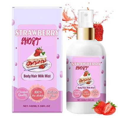 Strawberry Shortcake Body Hair Milk Spray, Vanilla Cream Puff, Sweet Milk Bod...