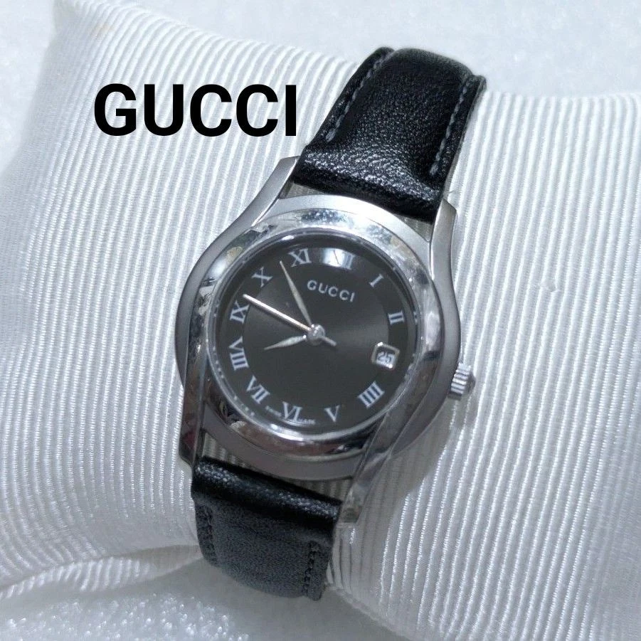 Gucci 5500L Quartz Black Dial Womens Watch