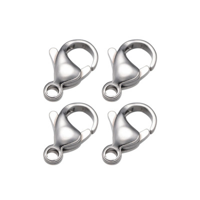 20Pcs Stainless Steel Lobster Clasp Fastener Hook Lock for DIY Necklace Bracelet