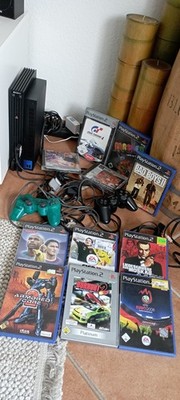 großes Playstation 2 Bundle mit 11 Spielen, 2 Controller, HDMI, Memory Card