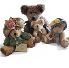 Vintage Boyds Bears 1 blue eyed Cat Bundle of 4 Plushies, 2 With Tags