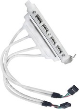 Motherboard 4 Ports USB 2.0 Hubs Expansion Rear Panel Header Bracket Hub...