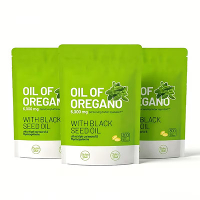 Oil of Oregano 300 Capsules with Black Seed Oil | Natural Antioxidants (3 PCS)