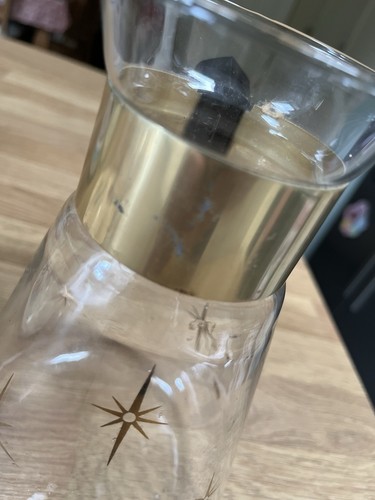Vintage Pyrex Atomic Gold Starburst 5 Cup Glass Coffee Pot Carafe GC - Picture 2 of 7