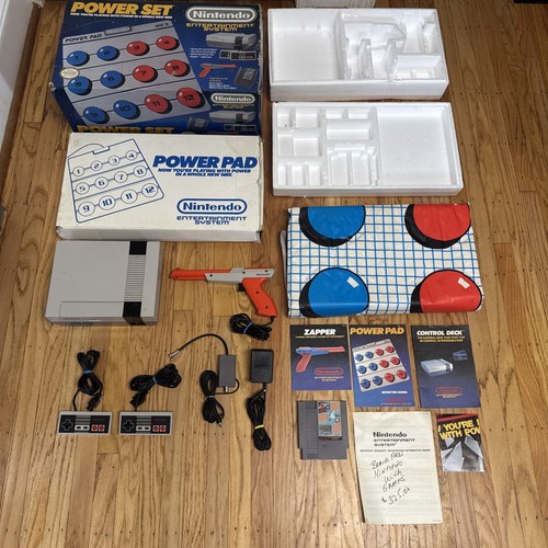 VTG Nintendo NES Power Set System Complete CIB Box Inserts Controller ...