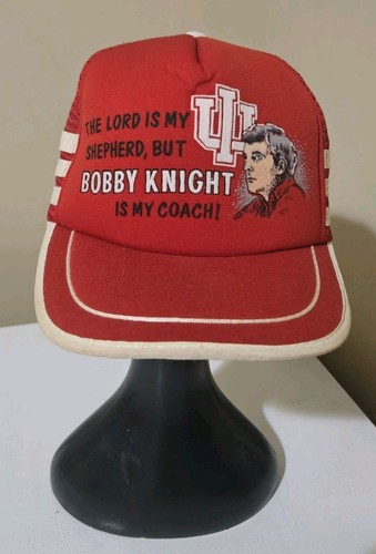 Vintage Snapback Hat Bobby Bob Knight The Lord Is My Shepherd Indiana Hoosiers