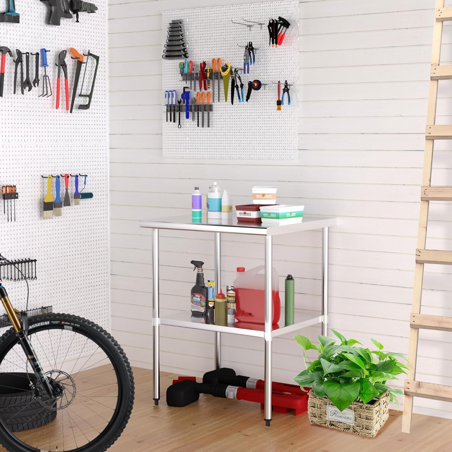 New Stainless Steel Prep Work table Commercial Kitchen Restaurant 24''x30'' NSF