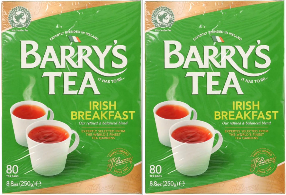 Barry's Tea Irish Breakfast Tea Bags - 80 count (Pack of 2)