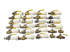 (Lot of 26) Misc Parker 3/4" Brass Ball Valves Assembly