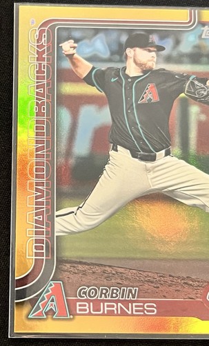 2025 Topps Series 2 Corbin Burns #394 Gold Foil Parallel /50 Diamondbacks - Picture 5 of 8