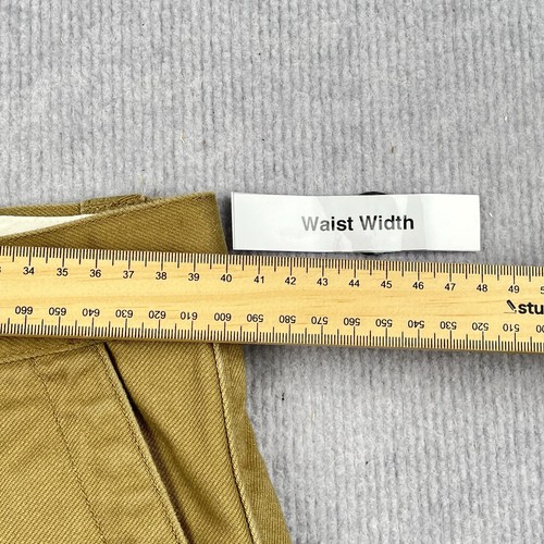 Uniqlo U Men’s Wide Chino Pants Brown Cotton Blend Trousers 30x29 Straight Fit - Picture 11 of 14