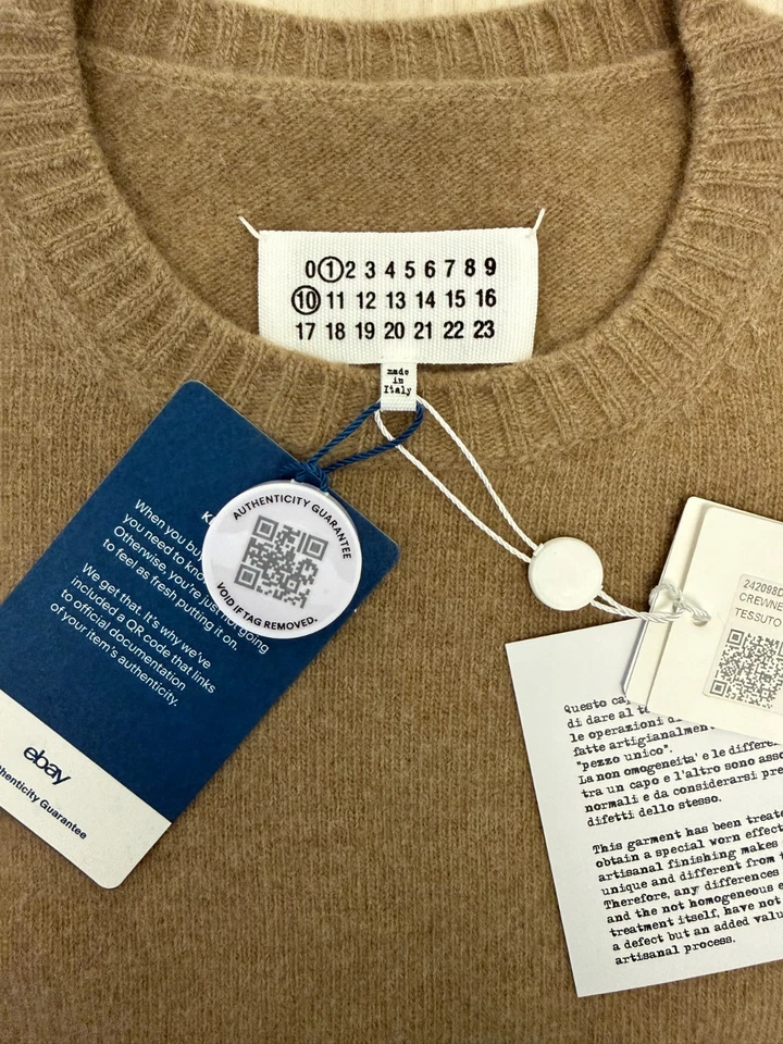 Suéter de manga curta de lã gola redonda Maison Margiela - Imagem 3 de 4