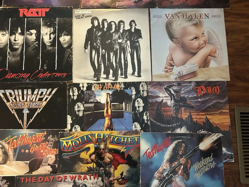 HEAVY METAL ROCK VINYL RECORD LOT W.A.S.P OZZY DIO PRIEST ETC 18 albums .99 NR!! Foto 4 de 4