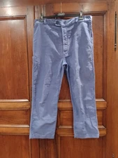 Antique Adolphe Lafont work pants peasant moleskin indigo