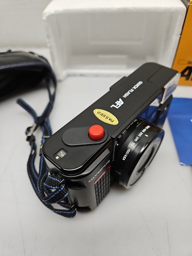 OLYMPUS QUICK FLASH AFL FILM CAMERA W/ 38mm F/2.8 ZUIKO LENS +2 AUX LENSES - Picture 6 of 10