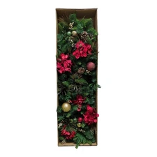 Member's Mark 140 Warm White LED Pre-Lit Decorated Garland, 9', Red