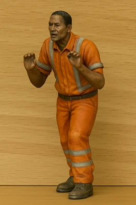 JAGER HOBBY M43 1:43 Man Pushing Heavy Vehicle Multi Scale Model Male Figure