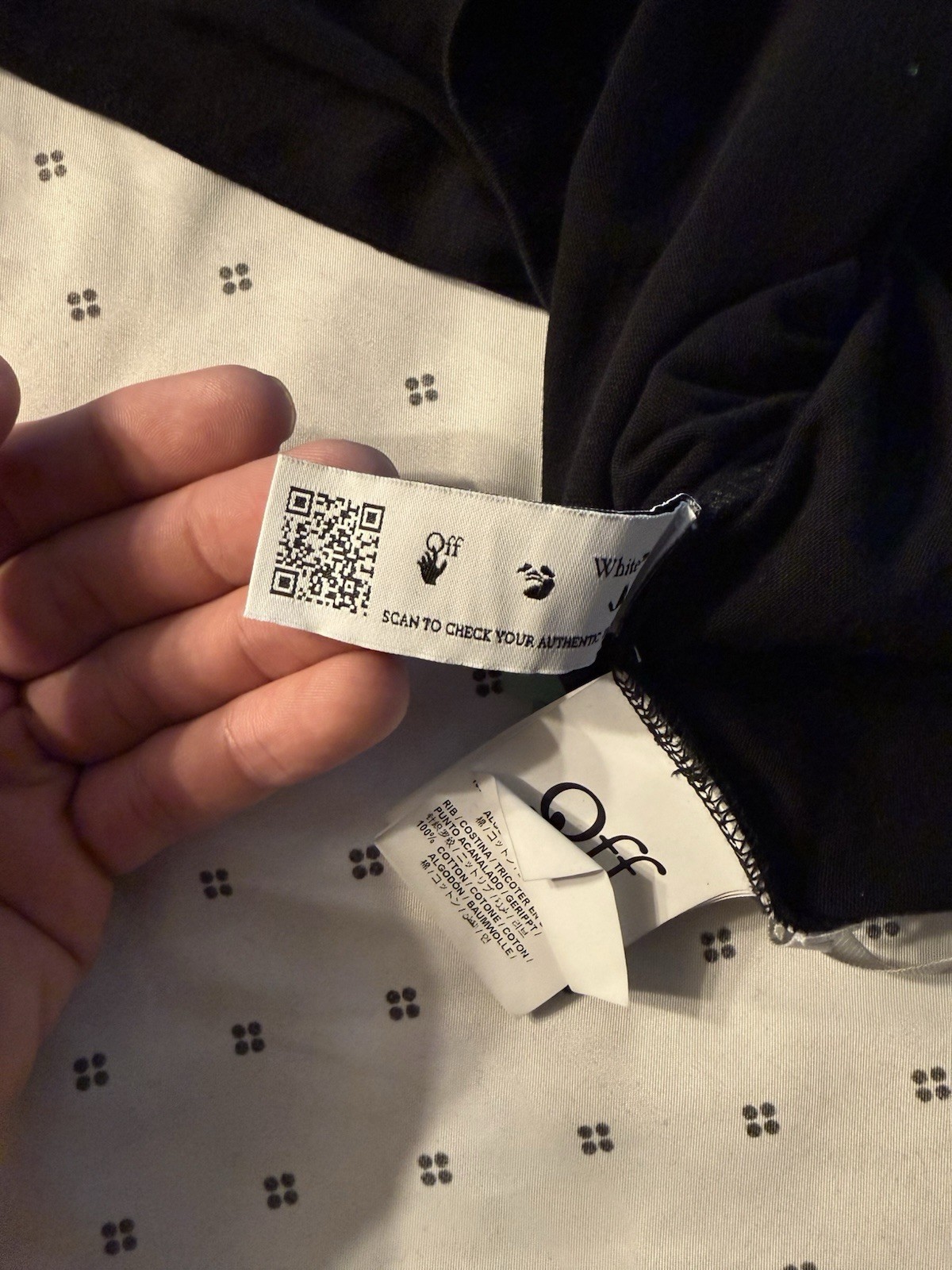 Off White Black Layered Diagonal Logo - image 3