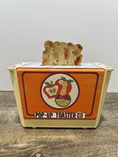 Vintage Toy Toaster Play Kitchen Pop-Up Imaginary Interactive Play Toast Fruit