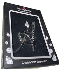 Letter  A  Harvey Lewis Ornament Monogram Initial w/Swarovski Elements Christmas