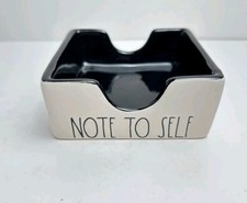 Rae Dunn NOTE TO SELF Desk Office Sticky Notepad Holder Post It