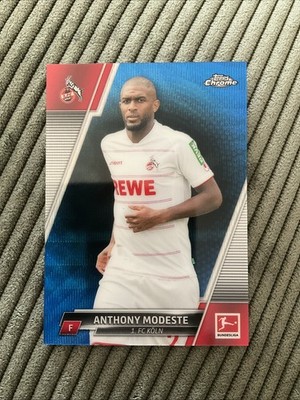 2021-22 Topps Chrome Bundesliga - Anthony Modeste #57 Blue Wave Refractor /150