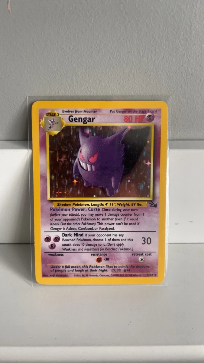 Fossil Gengar Pokémon TCG Individual Collectable Card Game Cards