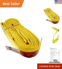 Versatile 2'' Nylon Sling 16ft - 6400 lbs Vertical Load, High Visibility Orange!