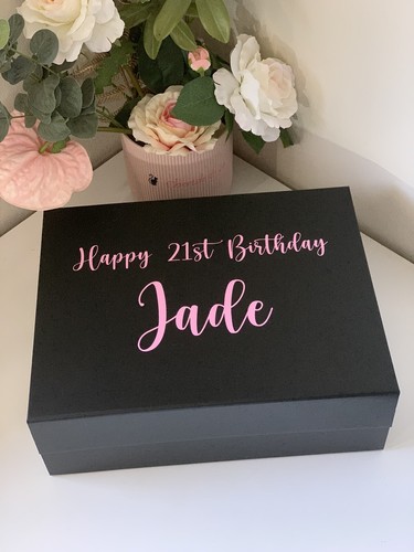 Personalised Name Birthday Luxury Magnetic Closure Gift Box Hamper Rigid Boxes - Picture 8 of 12