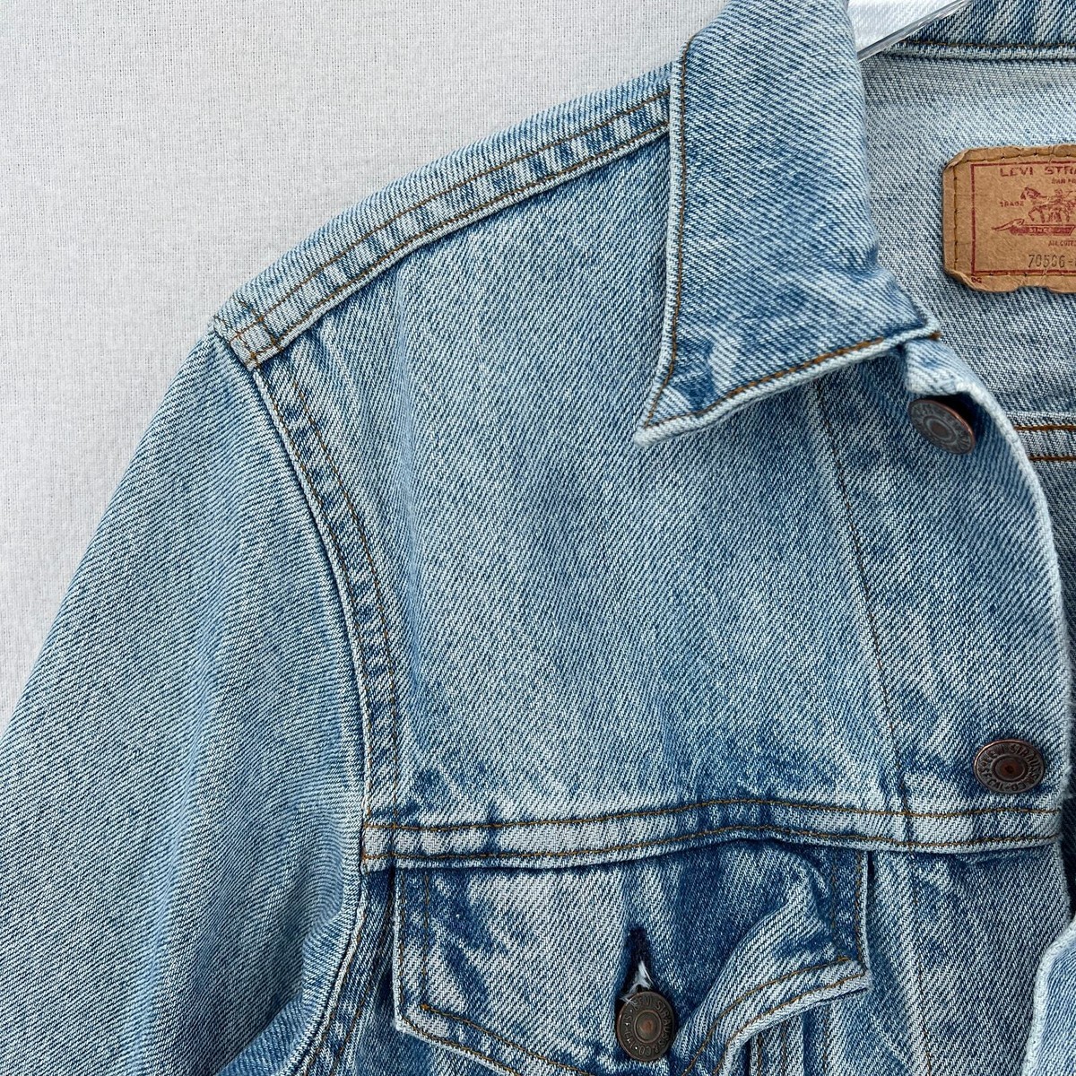 ラルフ TRUE VINTAGE LEVIS Denim Trucker Jacket 38R Blue 1980s USA Made