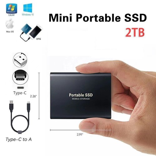 2TB External Hard Drive Disk Memory Storage USB 3.0 HDD for Phone PC Laptop ++ - Picture 3 of 4