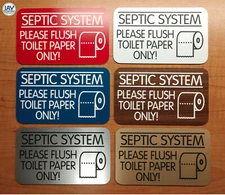 SEPTIC SYSTEM - FLUSH TOILET PAPER ONLY Engraved 3x5 Bathroom Sign / Plaque