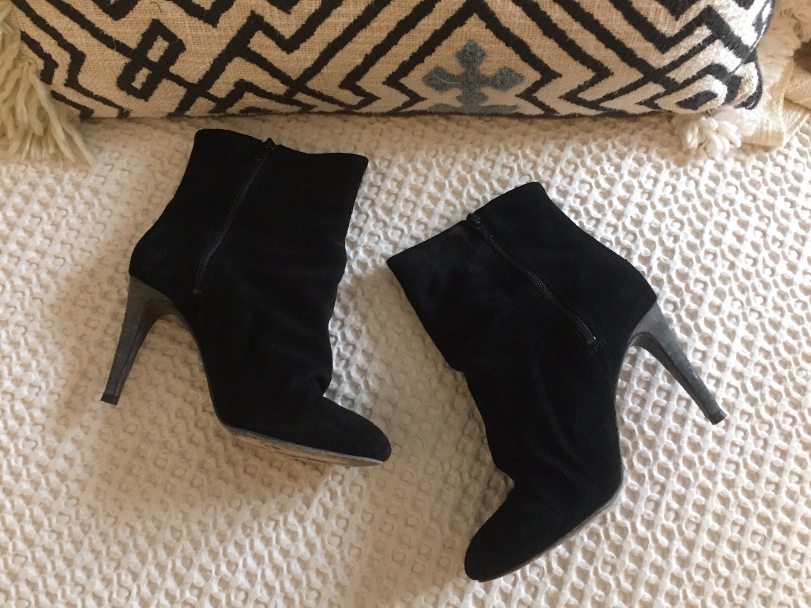 Free People Negro Gamuza Cremallera Tacón alto Botines 39 Slouch 39 Botines 2479b7 Free People Negro Gamuza Cremallera Tacón alto Botines 39 Slouch 39 Botines 2479b7