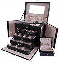 Asvert Jewelry Box 5 Layers Lockable Jewelry Organizer With Earrings Drawer And Asvert Jewelry Box 5 Layers Lockable Jewelry Organizer With Earrings Drawer And