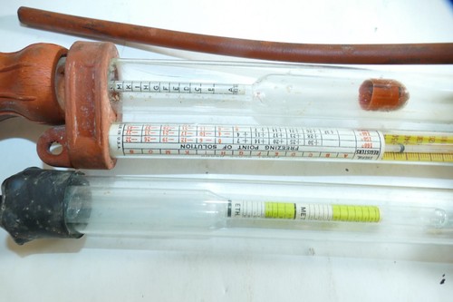 Vintage Edelmann antike Tankstelle Frostschutztester Methanol plus markenlose Tankstelle - Bild 3 von 24