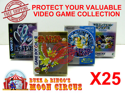 25X NINTENDO JAPAN GAME BOY / COLOR CIB GAME - CLEAR PROTECTIVE BOX PROTECTORS 